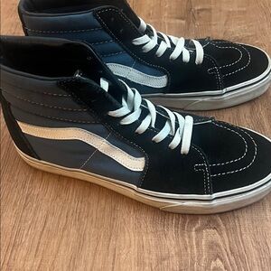 Men’s Vans  Black, Blue and White High-Tops. Great condition. Men’s 10